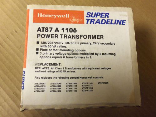 New honeywell super tradeline power transformer at87a1106 240v for sale