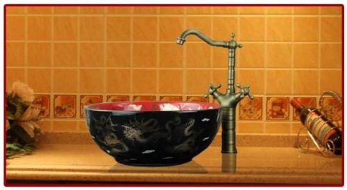 A174 European Style Hand Made D 40 - 42cm Bathroom Ceramic Art Sink/Wash Basin