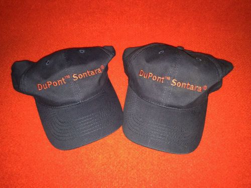 Two Collectible Navy Blue DuPont Sontara Baseball Caps