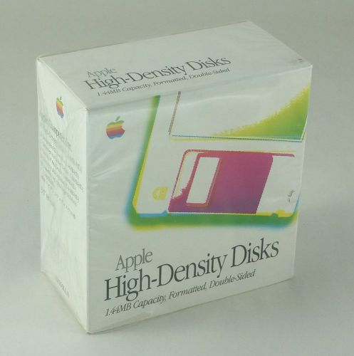 Sealed box of 10 Apple High-Density floppy disks [1.44MB, formatted]