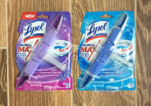 2 Lysol No Mess Max Automatic Toilet Bowl Cleaners