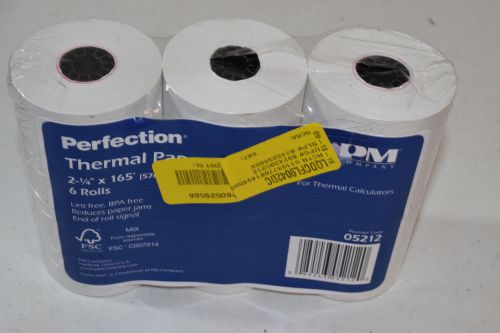 PM Company Single Ply Thermal Cash Register Pos Rolls 2 1/4&#034; X 165 Ft  White