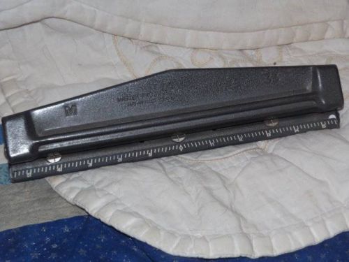 Master Products CO Los Angeles CA MODEL 33 3 HOLE PUNCH Adjustable