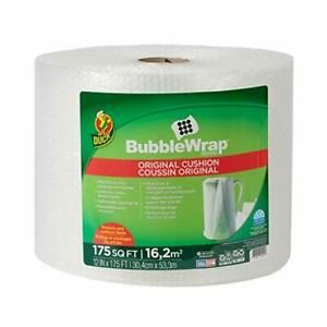 Duck Brand Bubble Wrap Roll Original Bubble Cushioning 12&#034; x 175&#039; Perforated ...