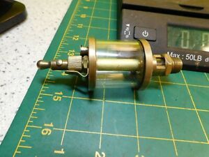 Vintage 1 5/8&#034; Brass Gravity Drip Oiler Hit-Miss-Engine Steam Engine  1/4&#034;NPT