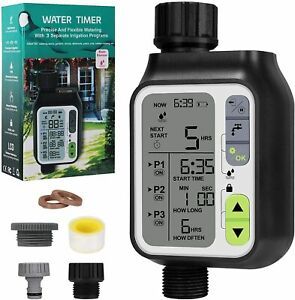 Bearbro Automatic Programmable Water Timer 3 Separate ZONES Digital BRAND NEW!