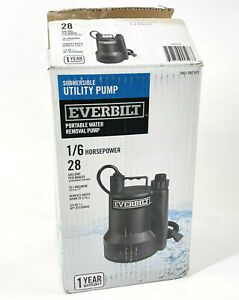 EVERBILT Submersible Utility Water Pump Portable 1/6HP 28GPM 1001092915