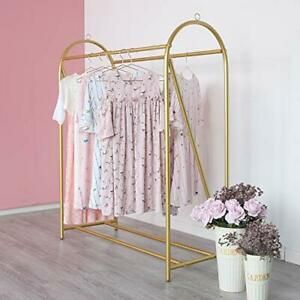 Gold Clothing Rack Retail Display Heavy Duty Clothes Garment Rack for Boutiqu...