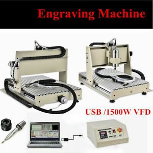 3Axis CNC6040 USB Router Engraver Milling/Drilling 3DCutter Machine 1500W VFD
