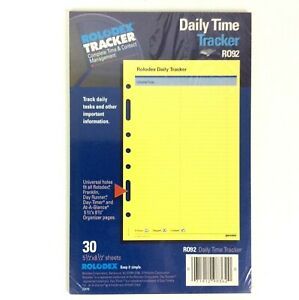 Rolodex Planner Daily Tracker Refill Sheets Fits Franklin Day Runner Timer 5x8