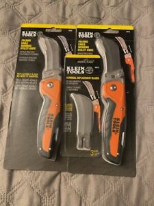 Pair of Klein Tools 44218 Cable Skinning Utility Knife, and Blades