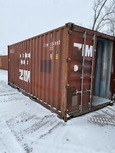Used 20&#039; Dry Van Steel Storage Container Shipping Cargo Conex Seabox Wichita KS