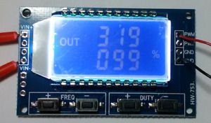 Signal Generator PWM Pulse Frequency Duty Cycle Adjustable Module Display Board