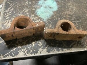 ANTIQUE HIT AND MISS ENGINE CART REAR AXLE TO FRAME MOUNTS FOR 1&#034; AXLE