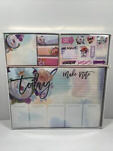 Recollections Creative Year Desktop Planner Set Kit Stickers Note Pads Undated