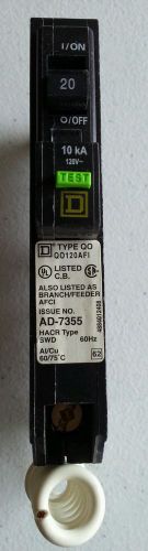 Square D 20 amp arc fault breaker