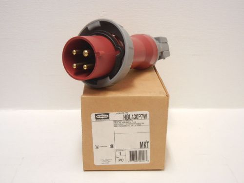 HUBBELL HBL430P7W NEW  PIN AND SLEEVE PLUG HBL430P7W
