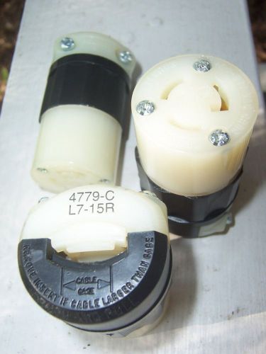 Leviton 4779-c connector - nema l7-15r - 15amp twist lock -  for 4 connectors for sale