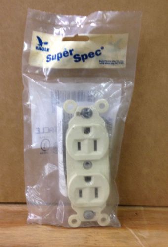 Eagle Electric 5252V Ivory 5-15R Duplex Receptacle - New In Box