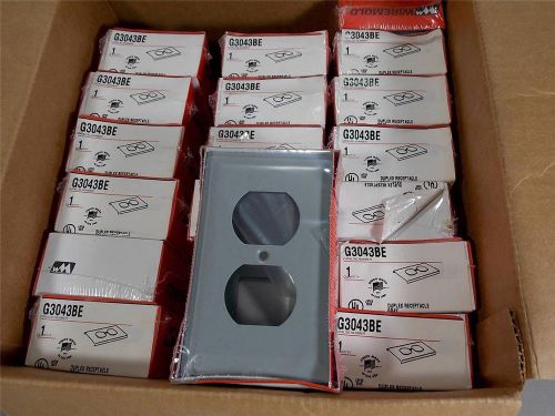 WIREMOLD G3043BE GRAY DUPLEX RECEPTACLE CASE OF 20 NEW IN PACKAGE FREE SHIP
