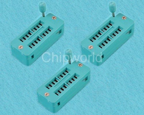 3PCS IC Socket Test Socket Universal Socket ZIF 16 Pins 16-pin
