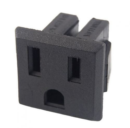5 pcs us 3 pins power socket plug black ac 125v 15a for sale
