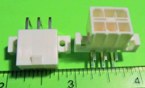 Mini-Universal MATE-N-LOK Connectors,Tyco/Amp,794173-1,6 Position,PBT Plug,3 Pcs
