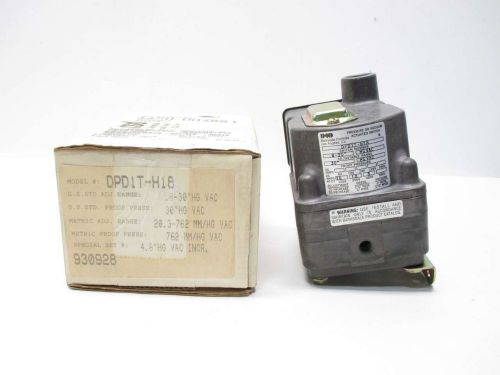 NEW BARKSDALE DPD1T-H18 PRESSURE 600V-AC 10A AMP SWITCH D479399