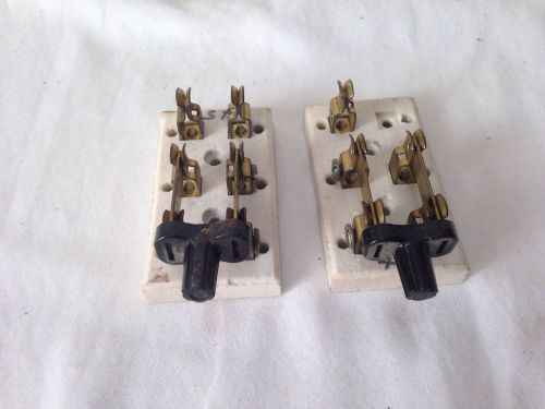 Pair Leviton Copper Blade Knife Switches 9919