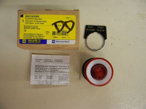 Square D Maintained Push Pull Operator w/Red Lens 9001 KR-9R New in Box LOT OF 2