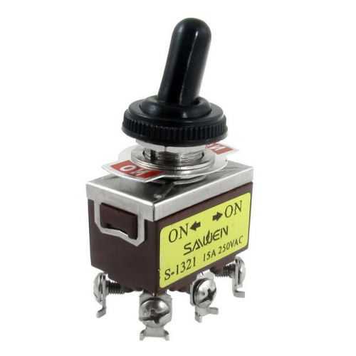 Ac 250v 15a amps on/on 2 way dpdt 6 terminals toggle switch for sale
