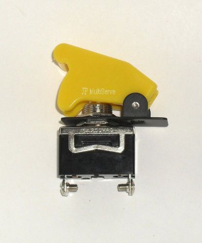 1 spst on/off full size toggle switch with yellow safety cover for sale