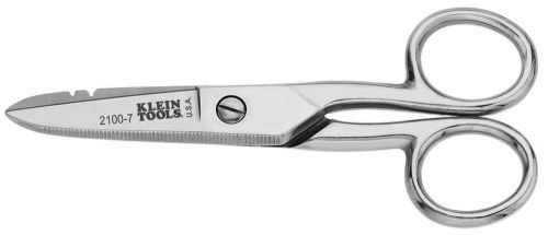 Klein Tools 2100-7 Electrician&#039;s Scissors - with Stripping Notches - NEW