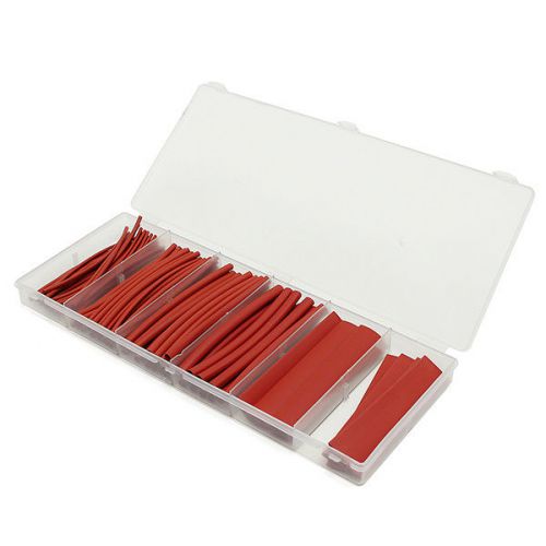 100pcs Red 100mm 6Size ?1.5/2.5/4/6/10/13mm 2:1 Heat Shrink Tubing Kit Set Box