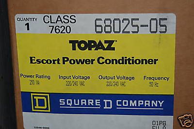 TOPAZ 68025-05 250VA,220/240v 50HZ power conditionerNEW