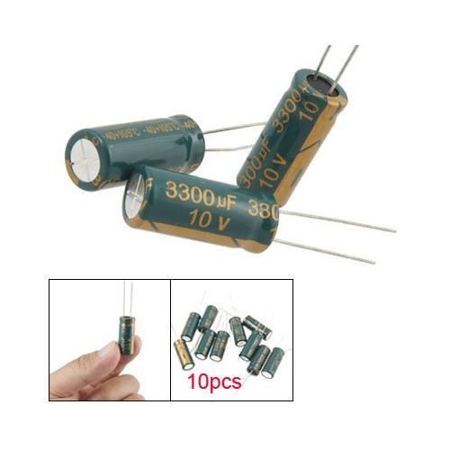 10pcs 10v 3300uf motherboard electrolytic capacitor radial new for sale