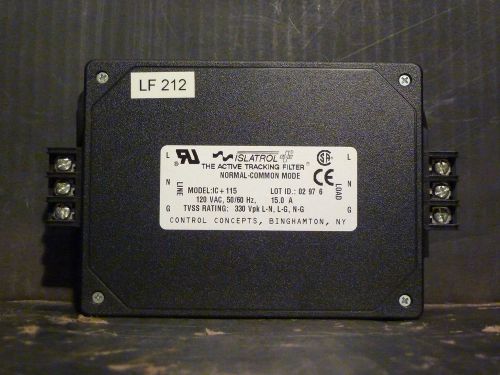 Control concepts islatrol tracking filter ic+115, 15a, 120 vac for sale