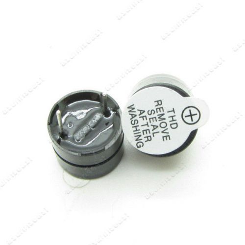 10pcs dc12v 12mm 80db active buzzer continous sound beep alarm pcb mounting 2pin for sale