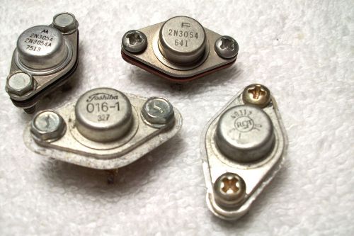 4 older TO-66 package transistors-3 differing style sockets  Nice Collectable