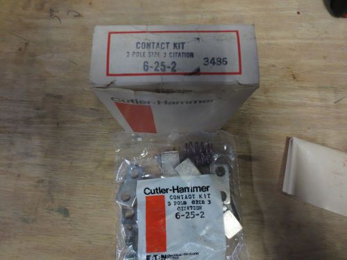 Cutler hammer 6-25-2 contact kit 3 pole size 3 citation new for sale