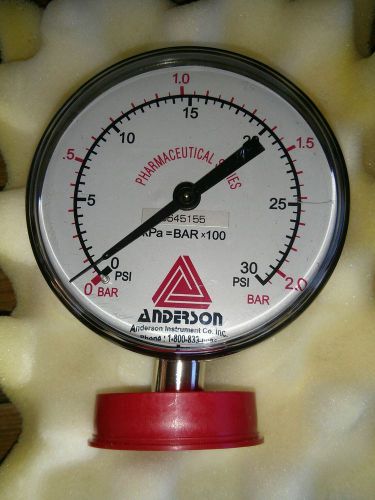 Anderson eb pharmaceutical pressure gauge p/n eb066010041043  0-30 psi (nib) for sale
