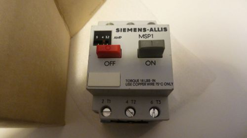 Siemens 3 Pole Circuit Breaker MSP10K 3.2 to 5 Amp