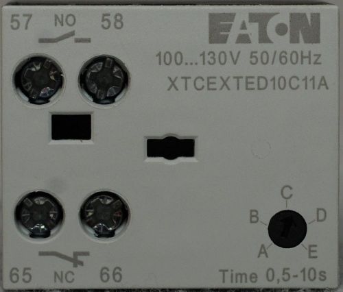 EATON XTCEXTED10C11A Timer Module,Off Delay,100-130V,0.5-10Sec
