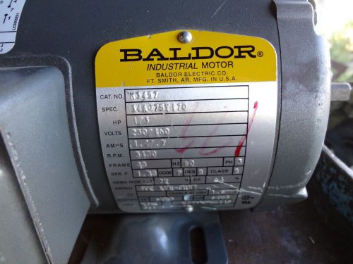 Used Baldor M3457 1/3hp motor
