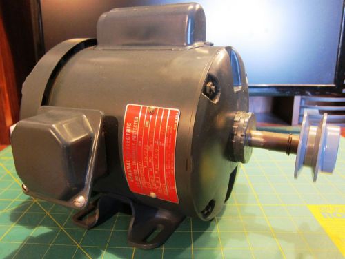 GE Continuous 0.33 HP, 2.8 Ampere, 220 Volt AC Motor 1750 RPM  w/ 2.2 OD Sheave
