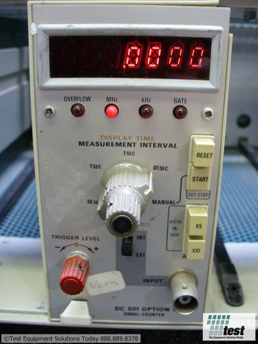 Tektronix dc501 100 mhz universal counter plug-in  id #24187 test for sale