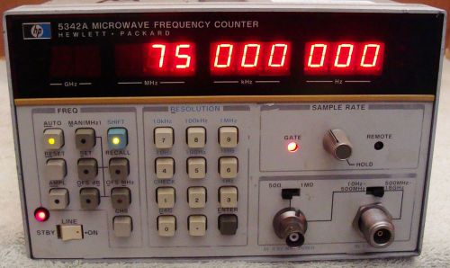 Hp - agilent 5342a microwave frequency counter w/opt 001 &amp; 011 ! calibrated ! for sale