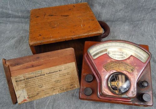 Antique WESTON Direct Reading Voltmeter Rare~c 1901 (pat. 1888) sn 11932