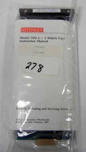 KEITHLY MODEL 7052 4 X 5 MATRIX CARD, WITH INSTRUCTION MANUAL, NEW UNOPENED!