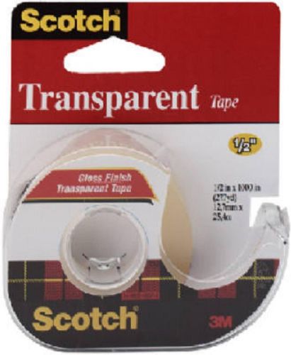 3M Scotch 1/2&#034; x 450&#034;, Transparent Tape With Plastic Dispenser, #144